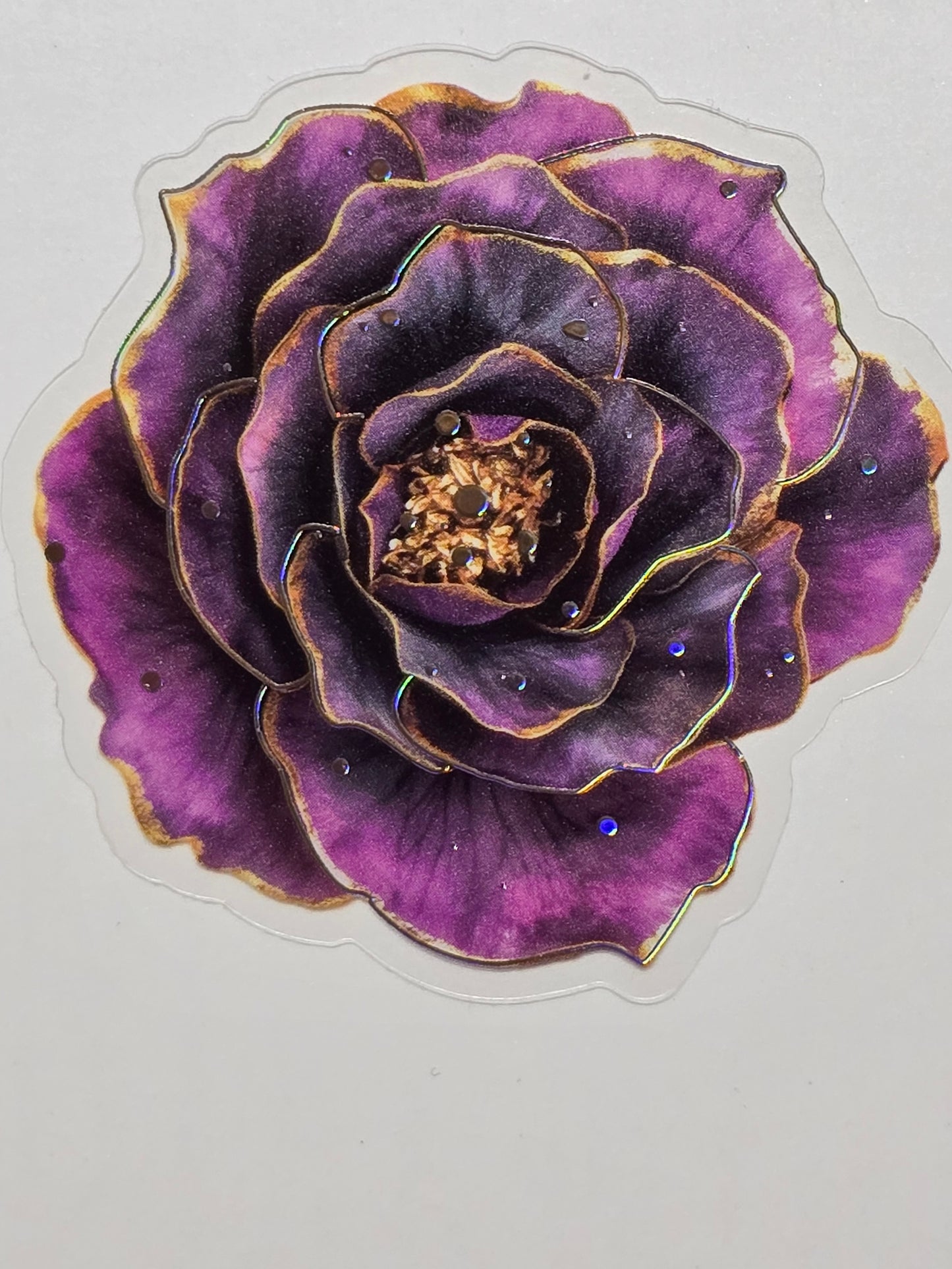M30 Purple floral PET decals