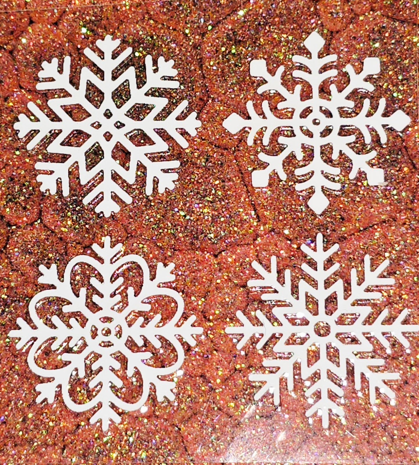 Set of 4 small snowflakes uvdtfs