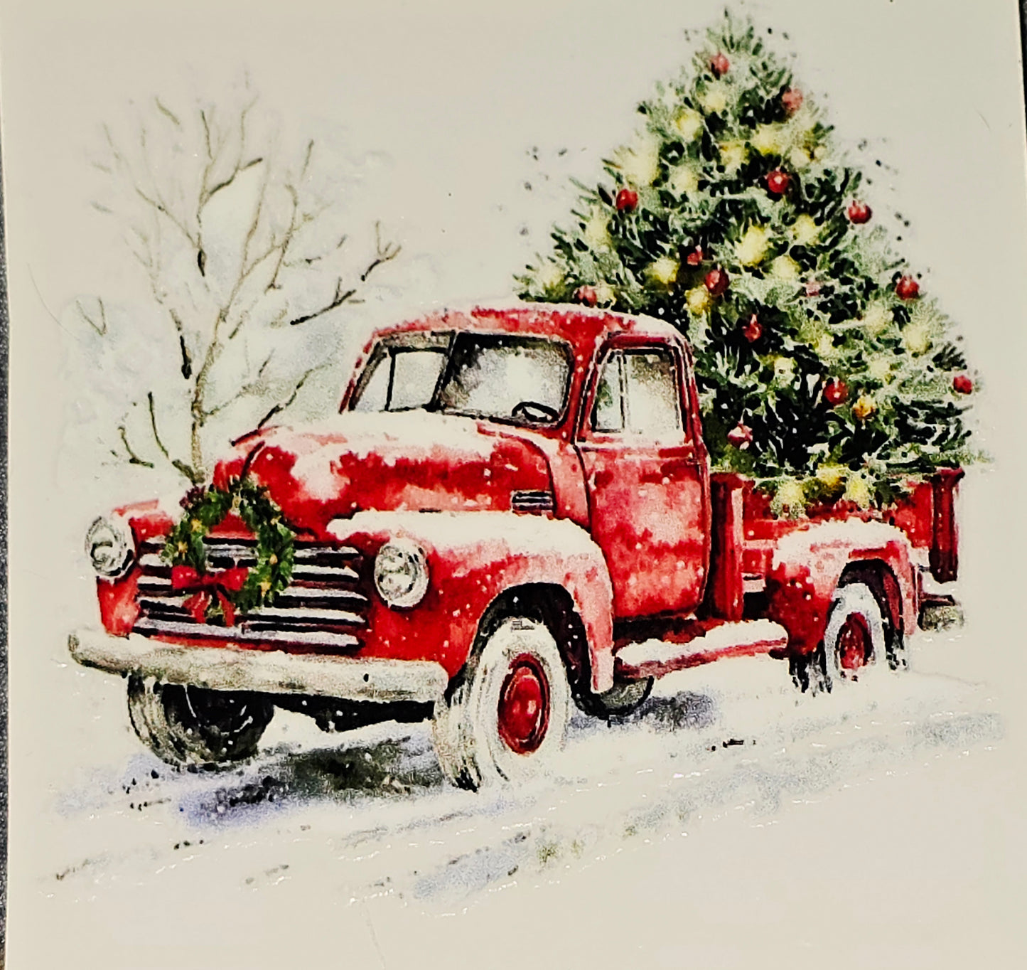 M33, XL11 medium christmas truck uvdtf decals