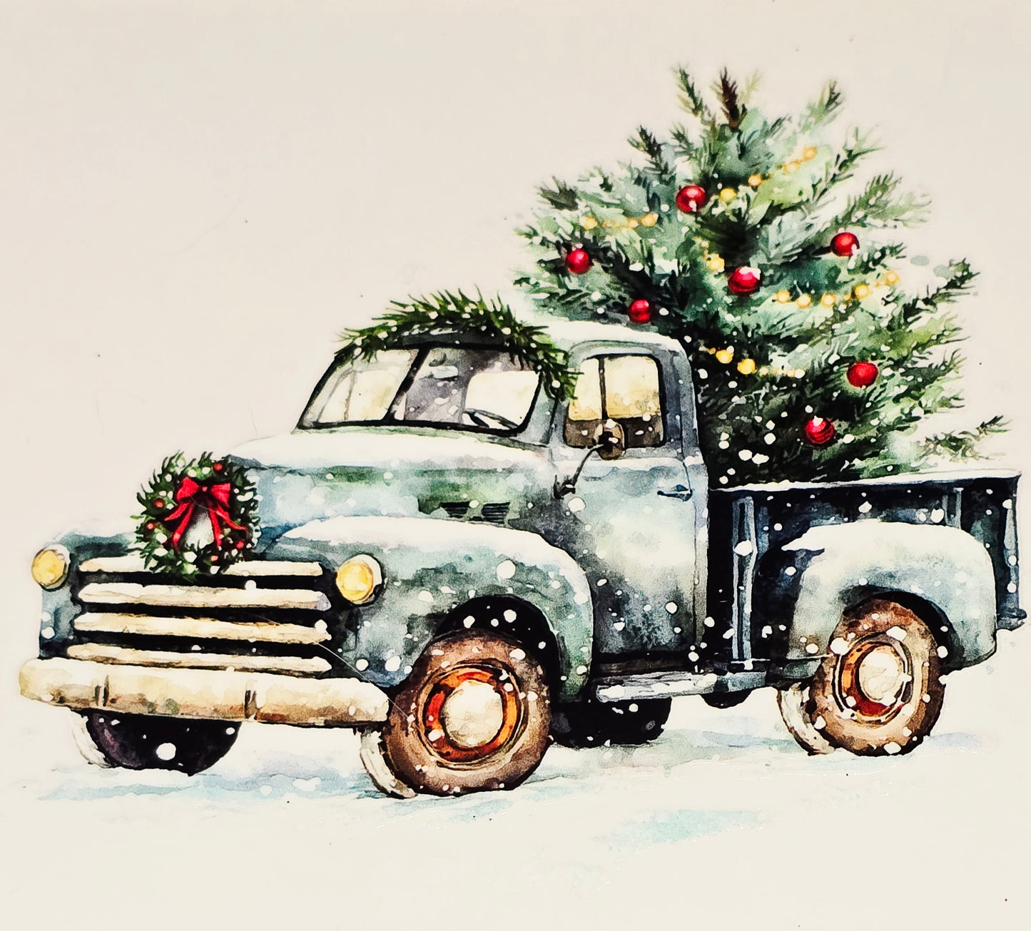 M33, XL11 medium christmas truck uvdtf decals