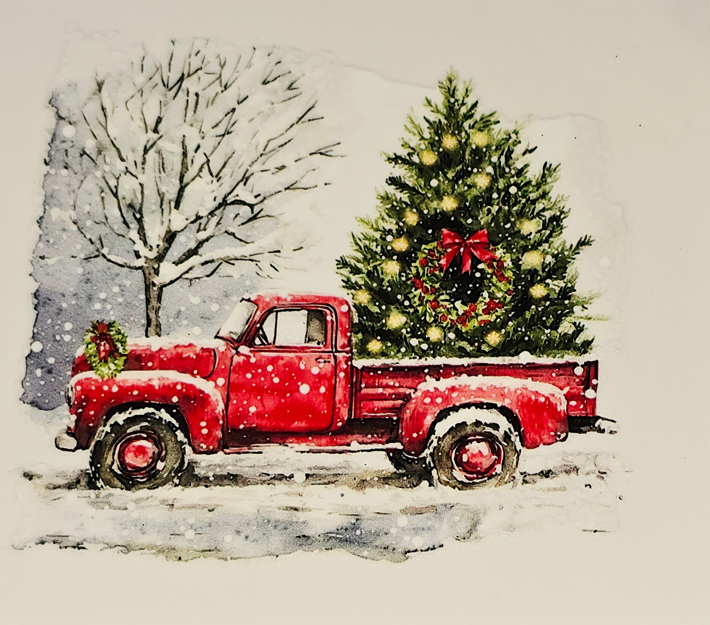 M33, XL11 medium christmas truck uvdtf decals