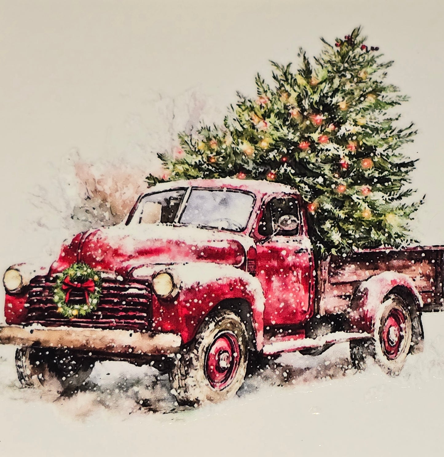 M33, XL11 medium christmas truck uvdtf decals