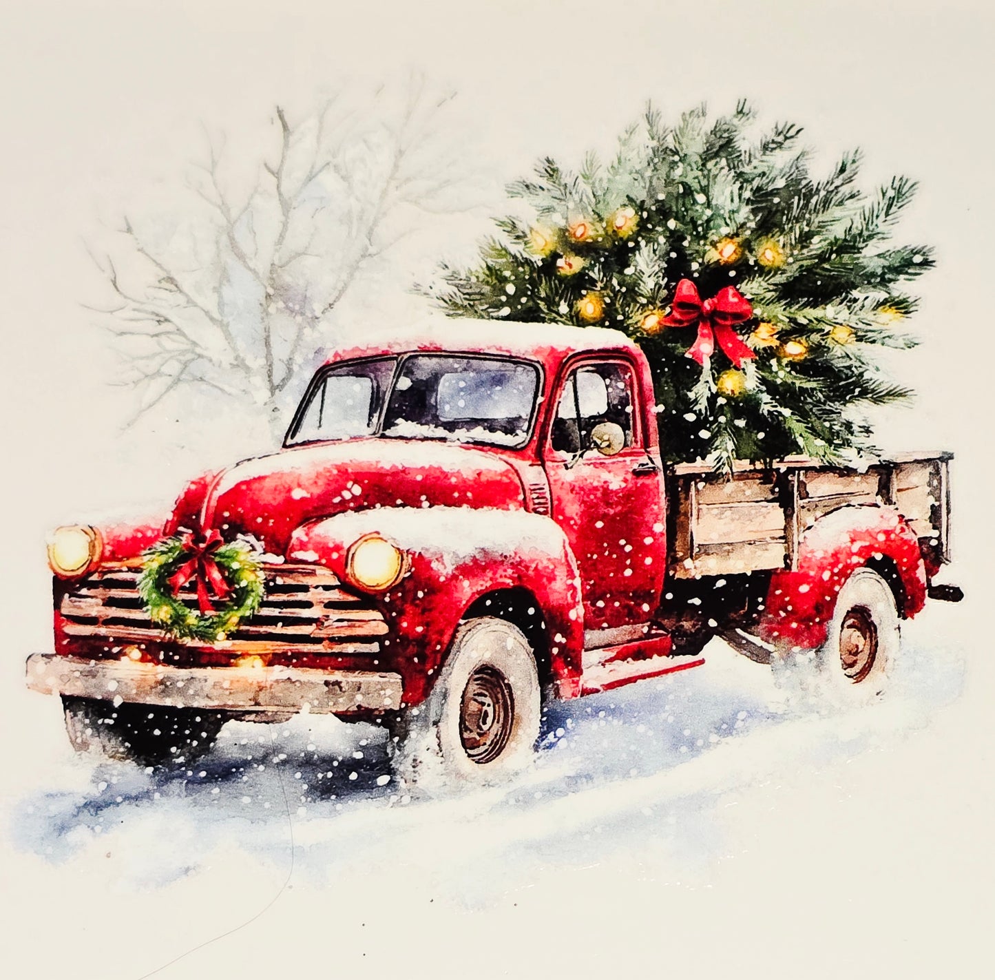 M33, XL11 medium christmas truck uvdtf decals