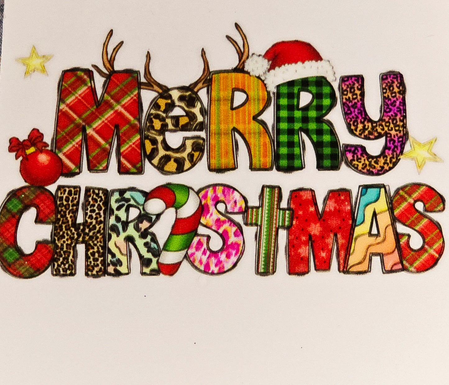 M34, XL14 Merry Christmas uvdtf decals