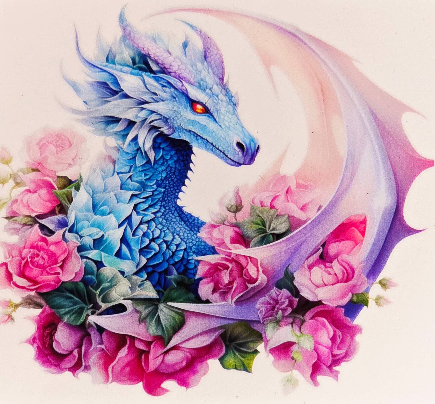 M6, L5, XL16 Rainbow & pastel dragons medium clear UV DTF