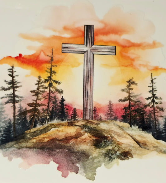 M22, XL6 Watercolor cross UVDTF decals