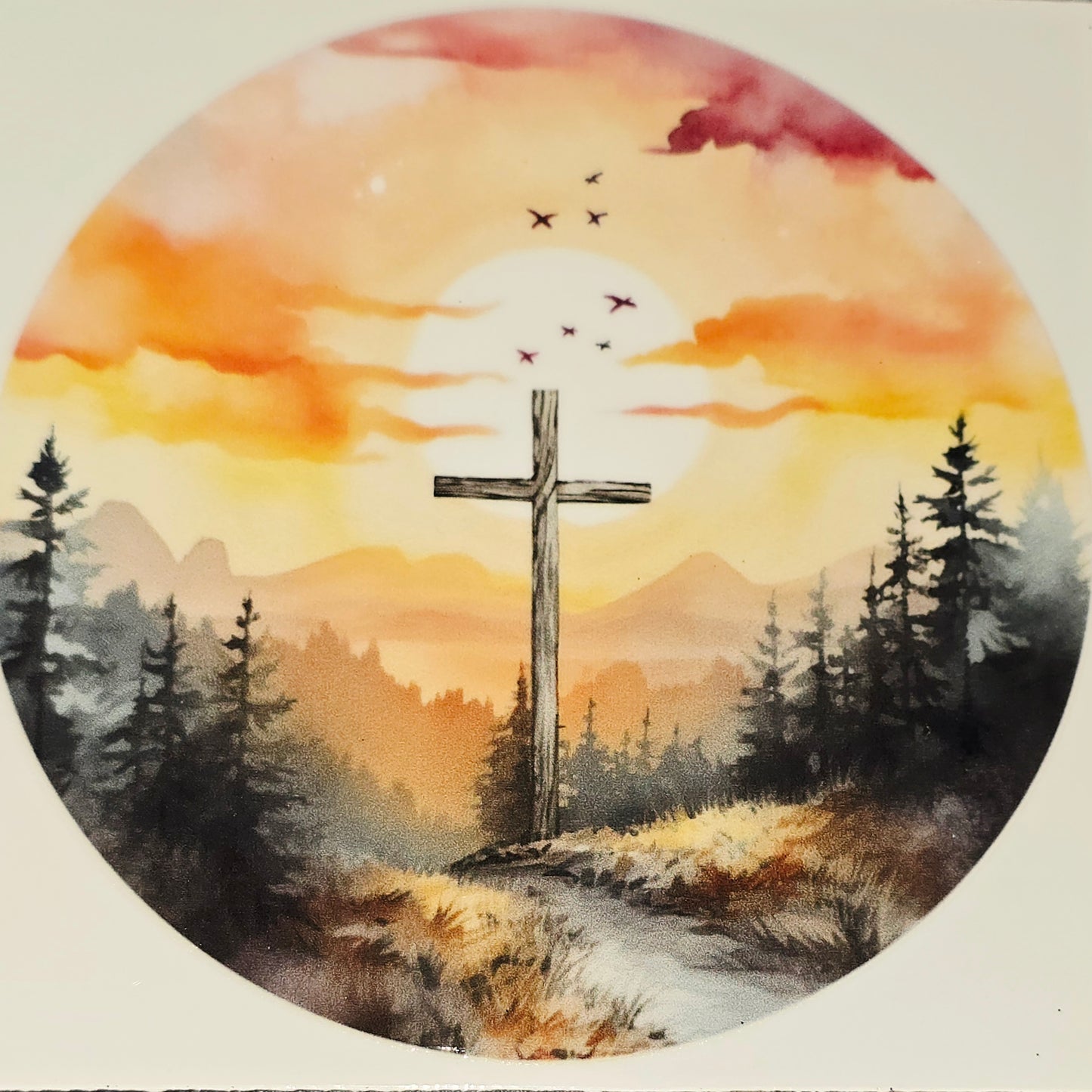 M22, XL6 Watercolor cross UVDTF decals