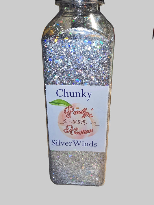Silver Winds Holographic Chunky Glitter