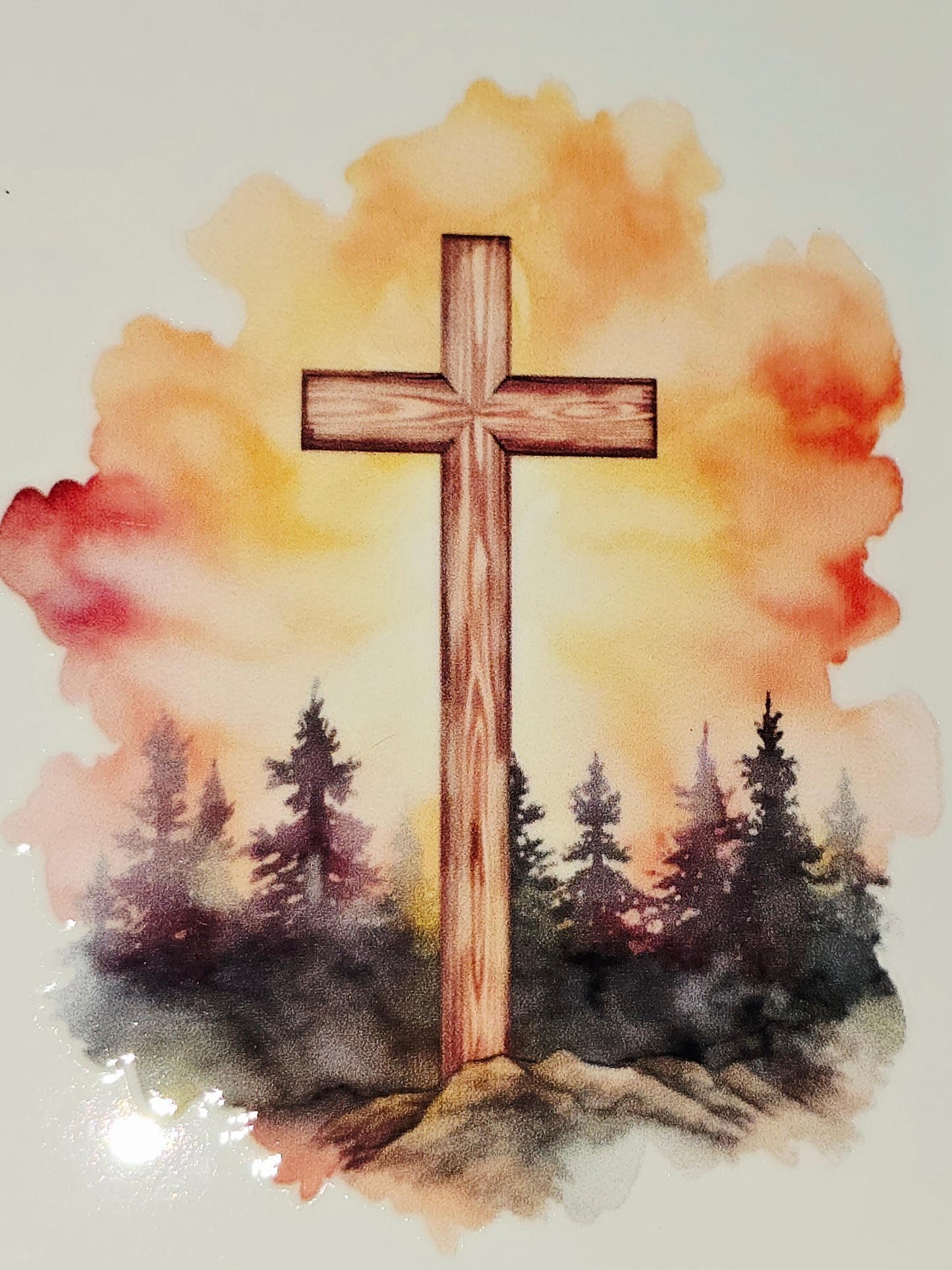 M22, XL6 Watercolor cross UVDTF decals