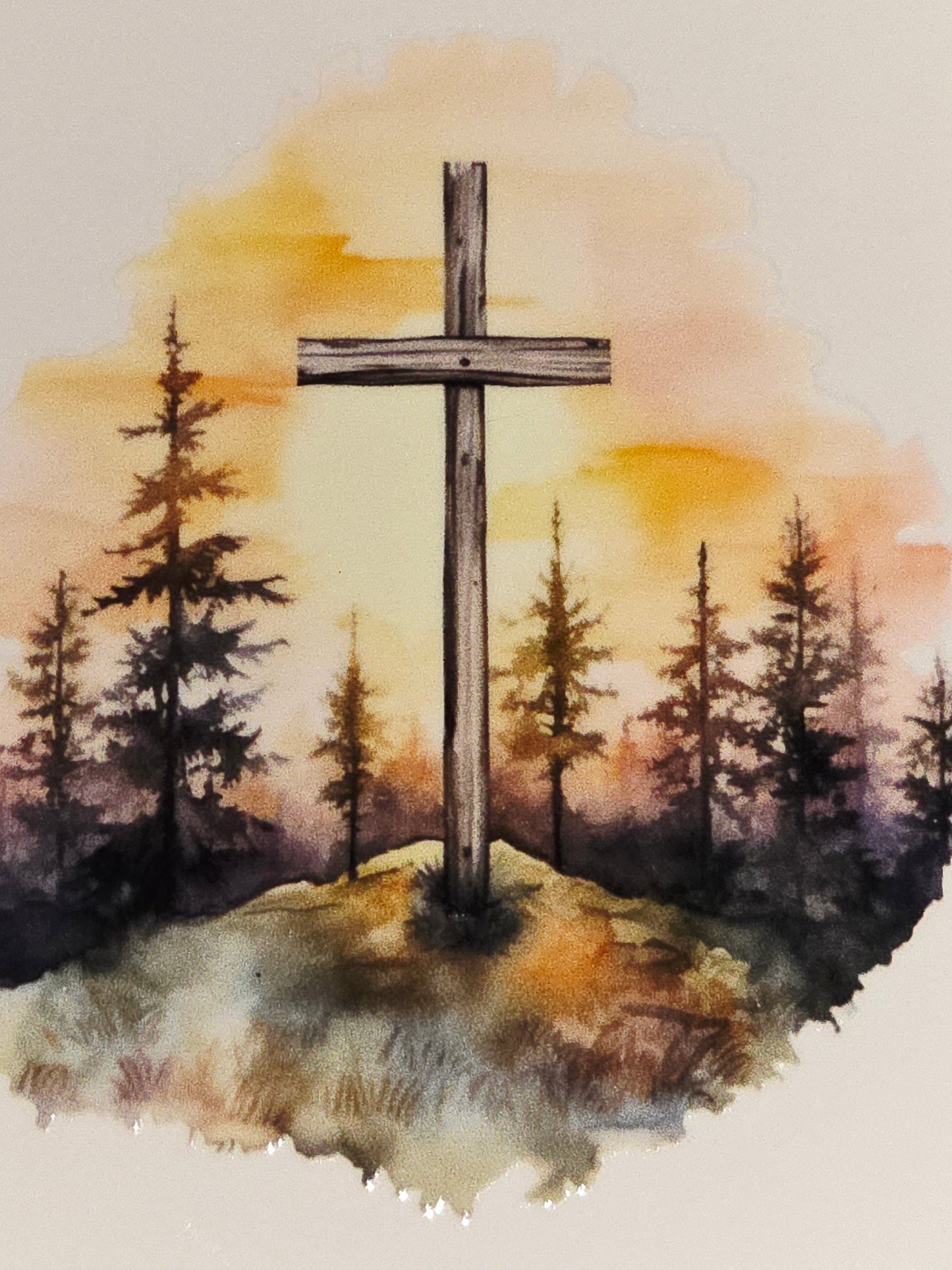 M22, XL6 Watercolor cross UVDTF decals