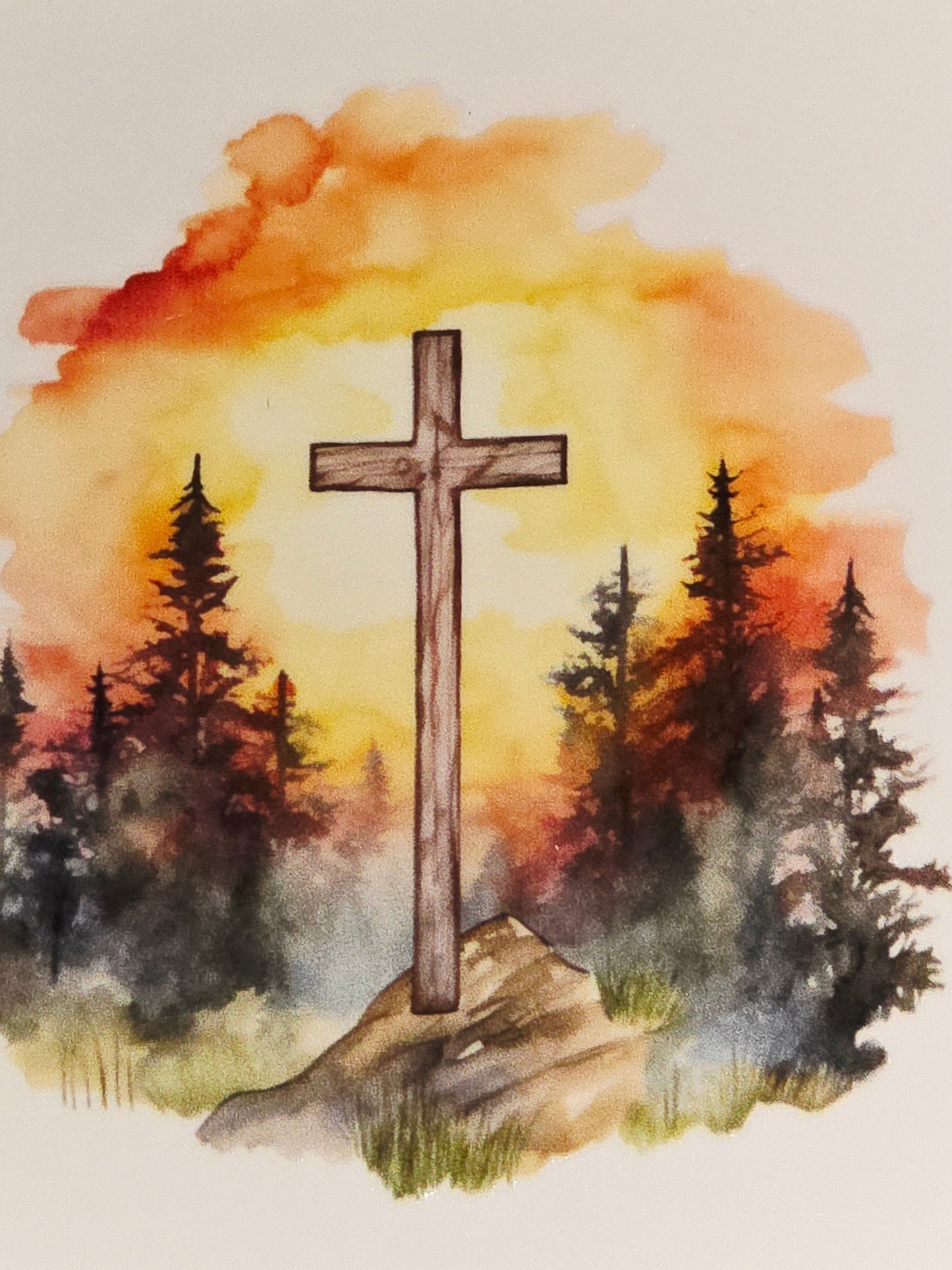 M22, XL6 Watercolor cross UVDTF decals