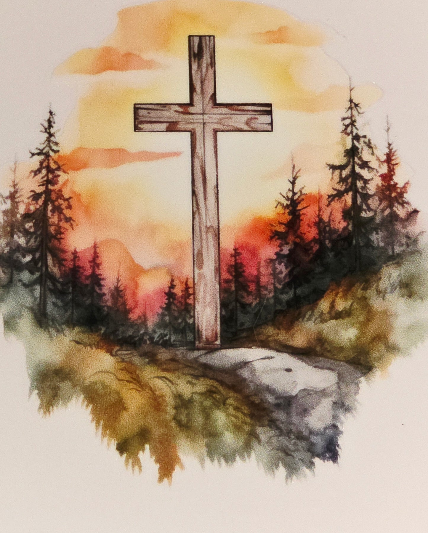 M22, XL6 Watercolor cross UVDTF decals