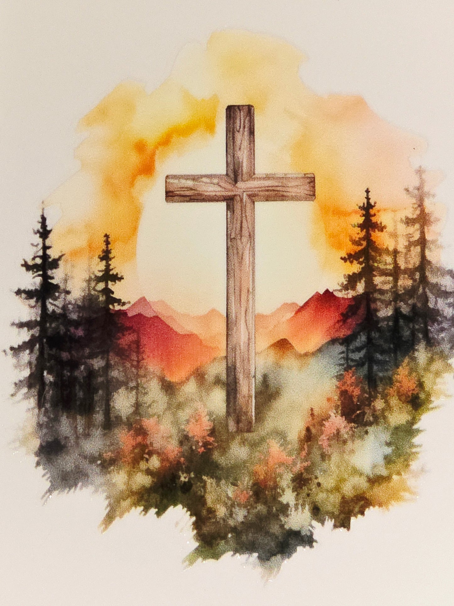 M22, XL6 Watercolor cross UVDTF decals