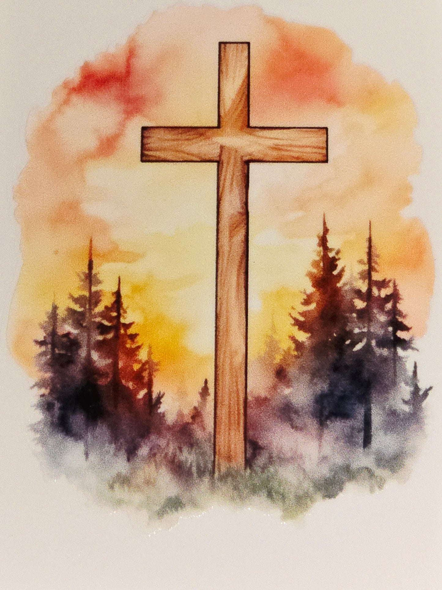 M22, XL6 Watercolor cross UVDTF decals