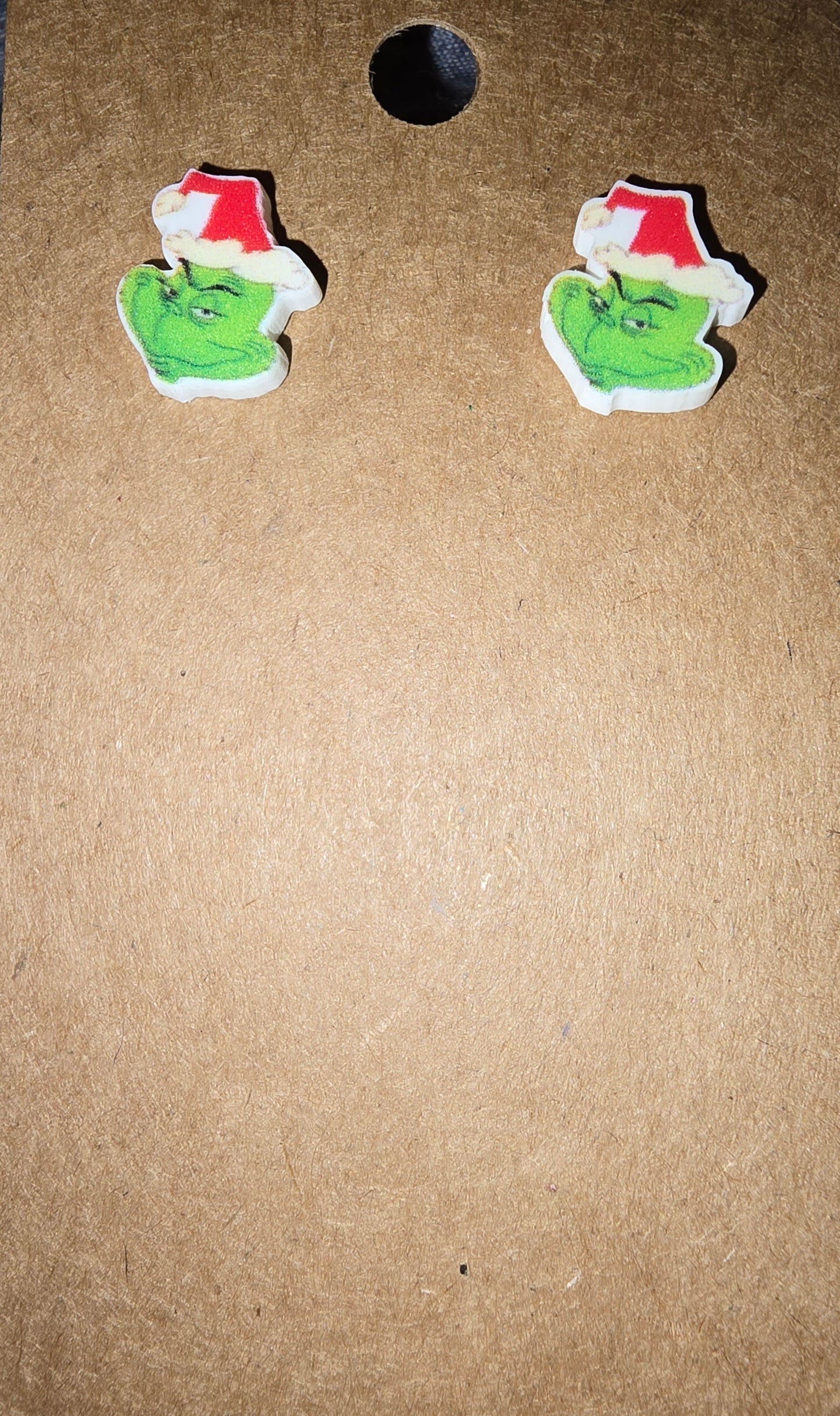Grinch stud earrings