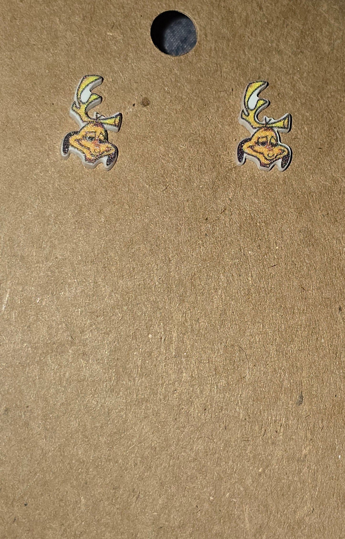 Grinch stud earrings