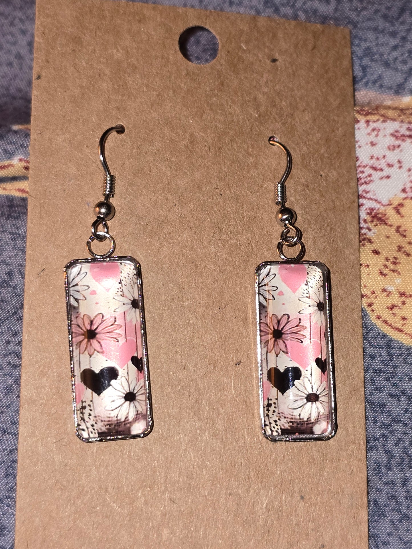 Pink floral Earrings