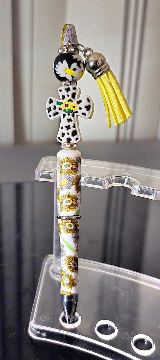 Sunflower cross focal pen