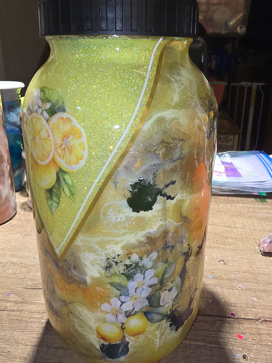64 oz glass mason jar pitcher