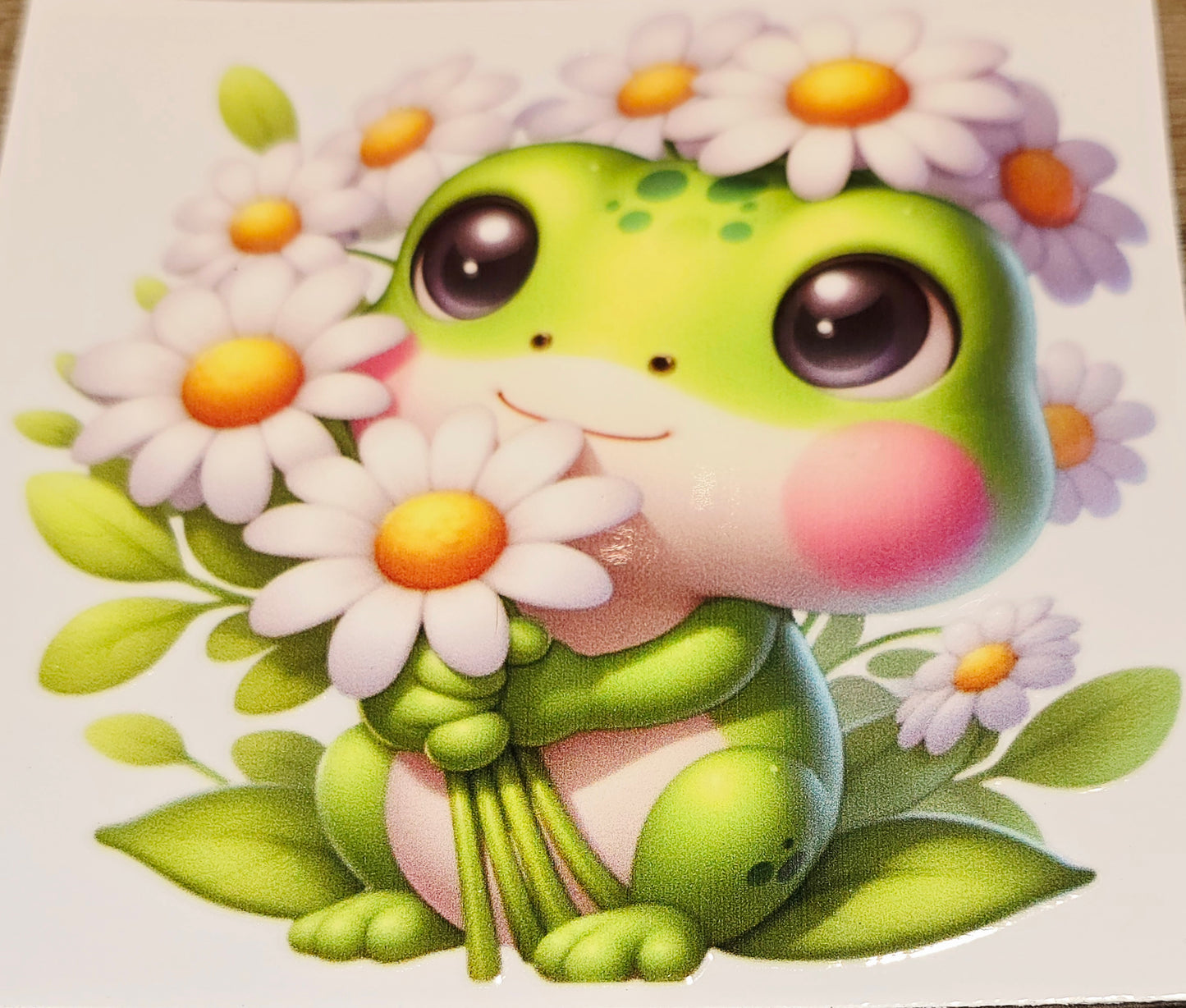 XL3 Daisies and froggies uvdtf