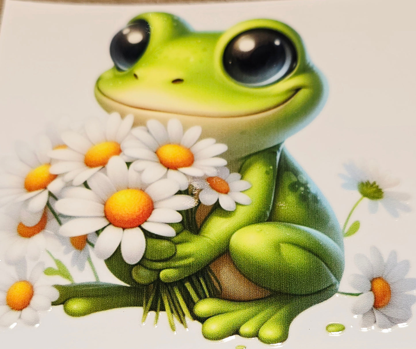 XL3 Daisies and froggies uvdtf