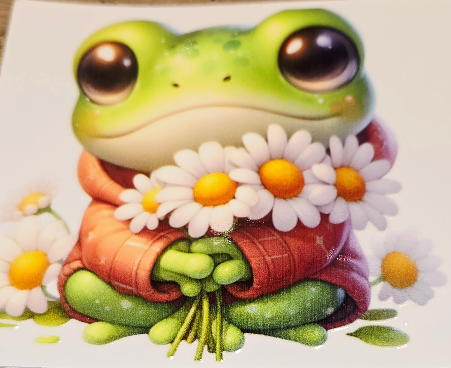 XL3 Daisies and froggies uvdtf