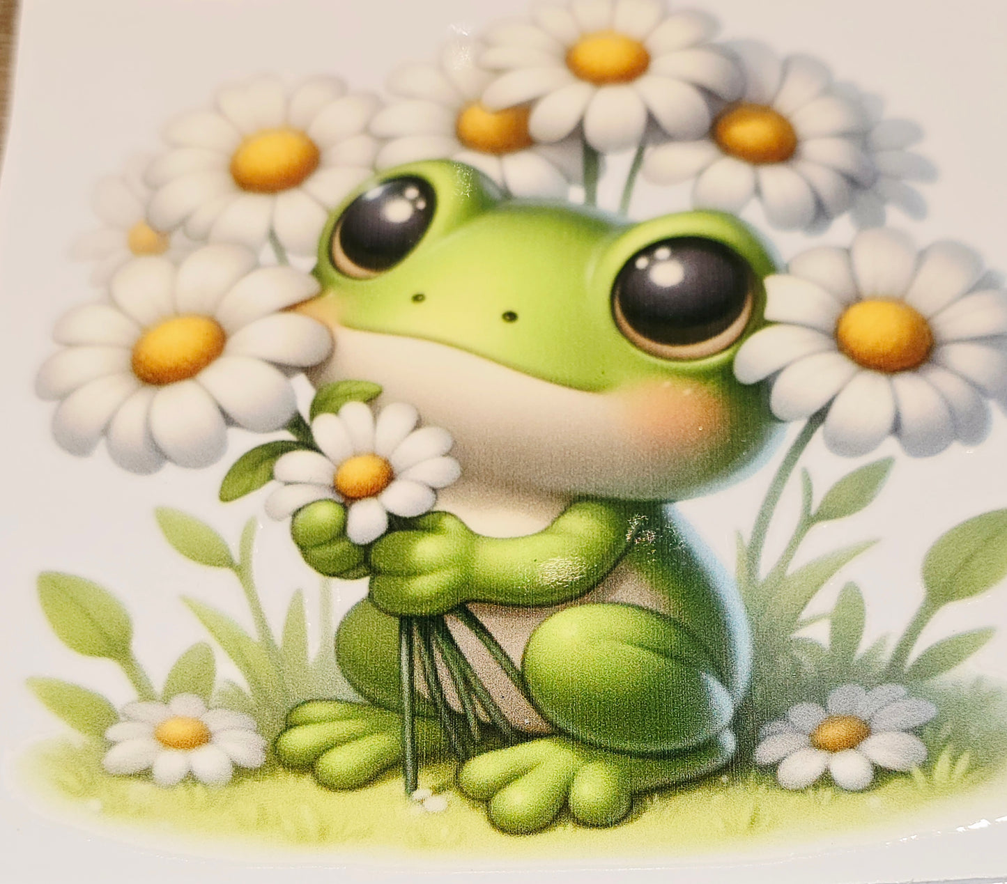 XL3 Daisies and froggies uvdtf