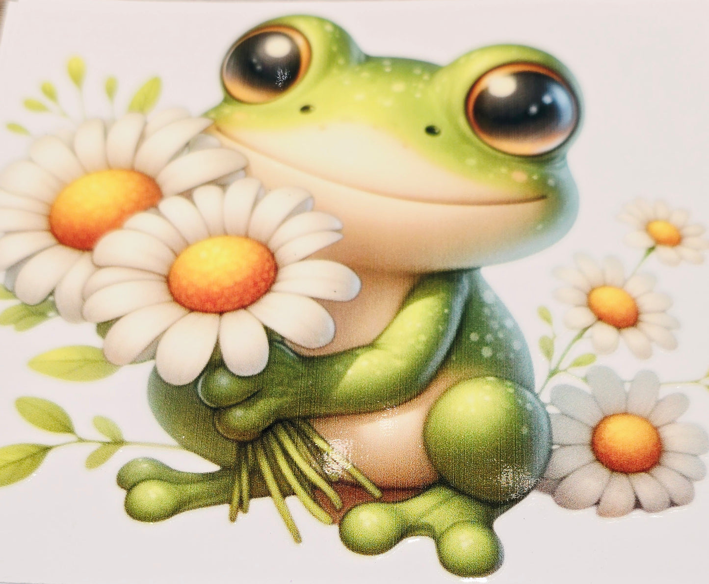XL3 Daisies and froggies uvdtf