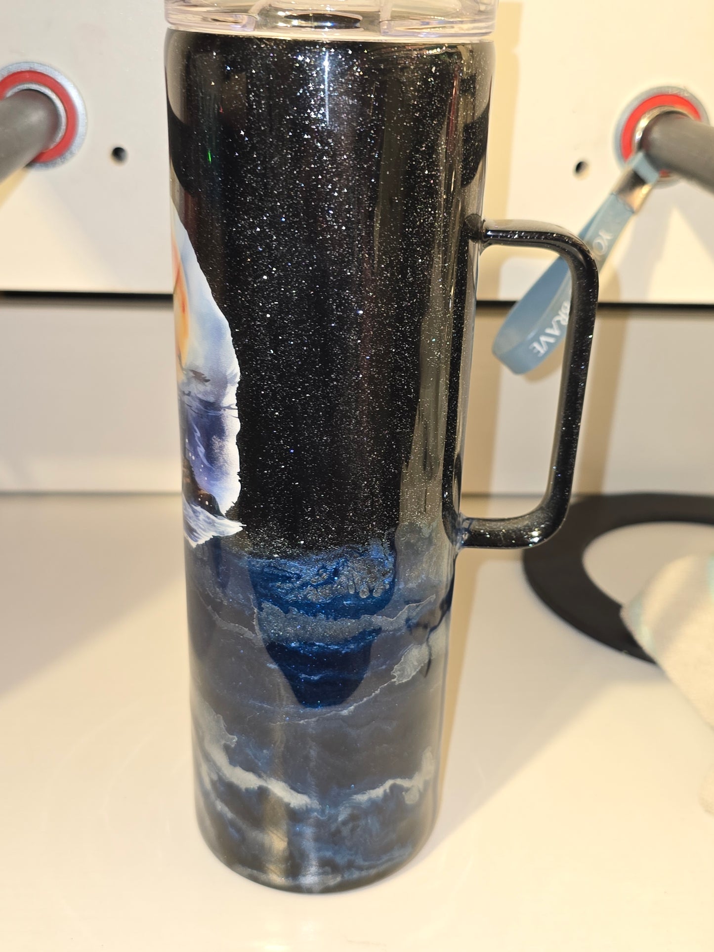 30 oz starry night lighthouse tumbler