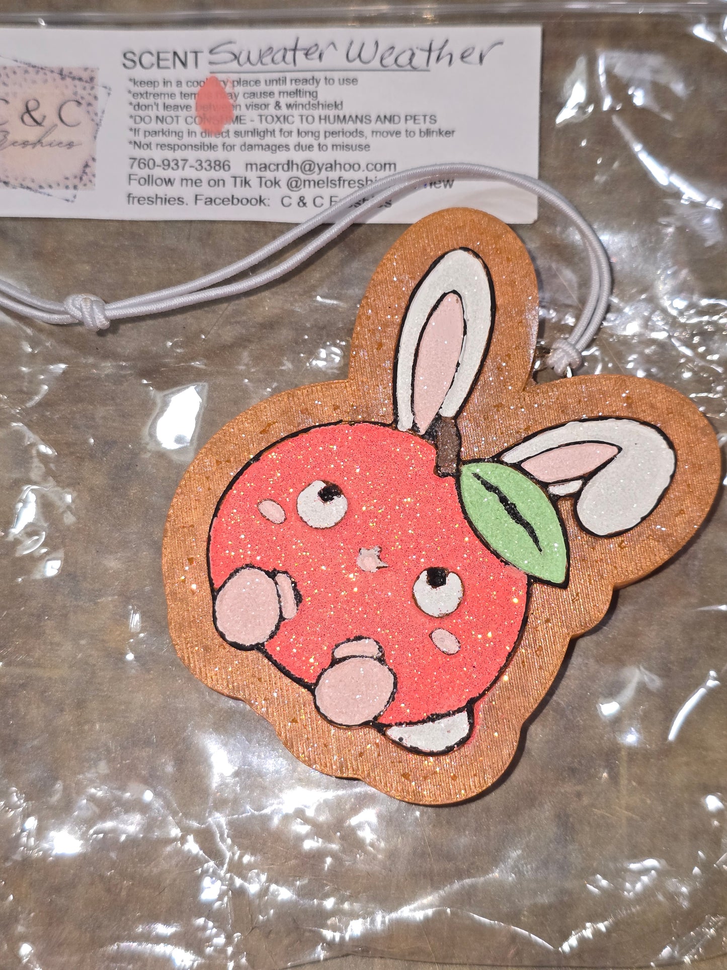 Peach bunny freshie