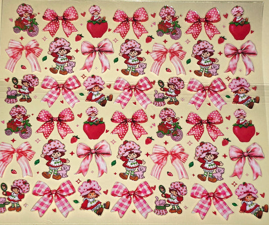 Strawberry shortcake uvdtf wrap