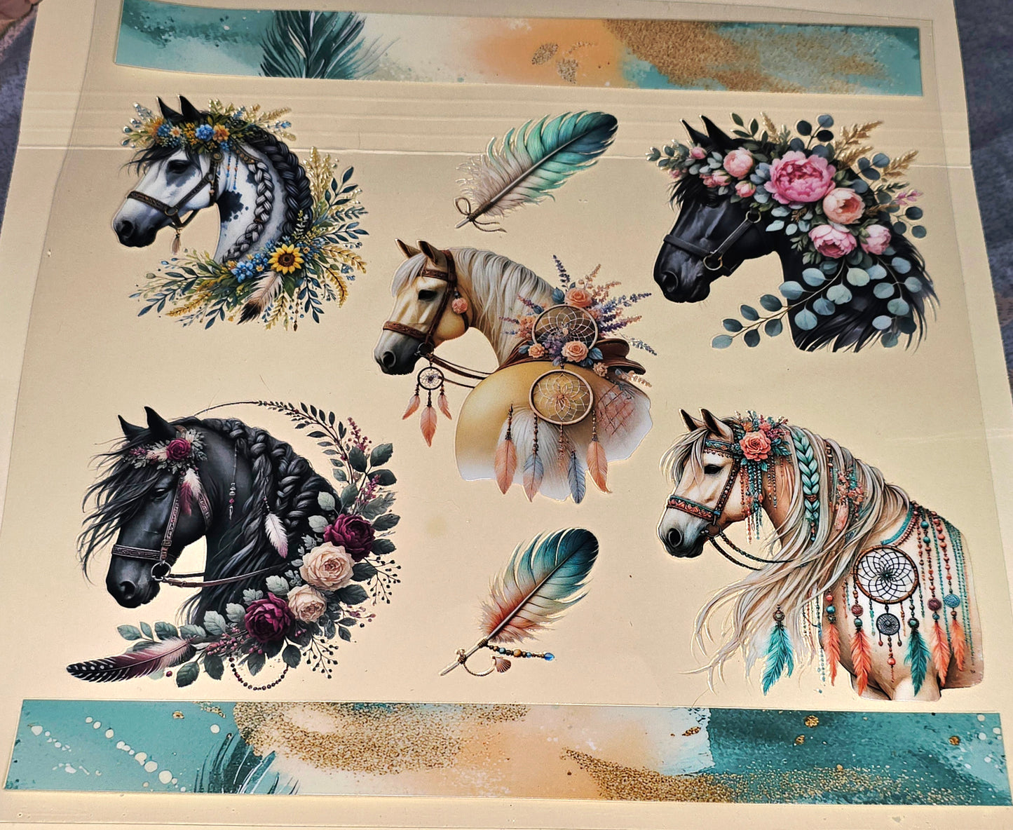 Follow your dreams horses element uvdtf sheet