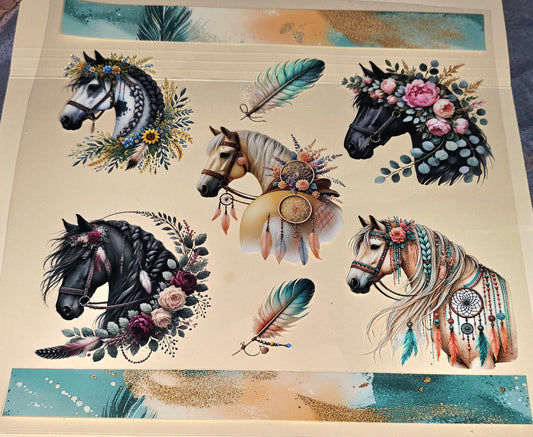 Follow your dreams horses element uvdtf sheet