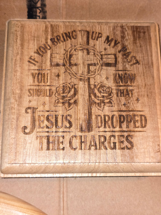 Jesus wood trivet