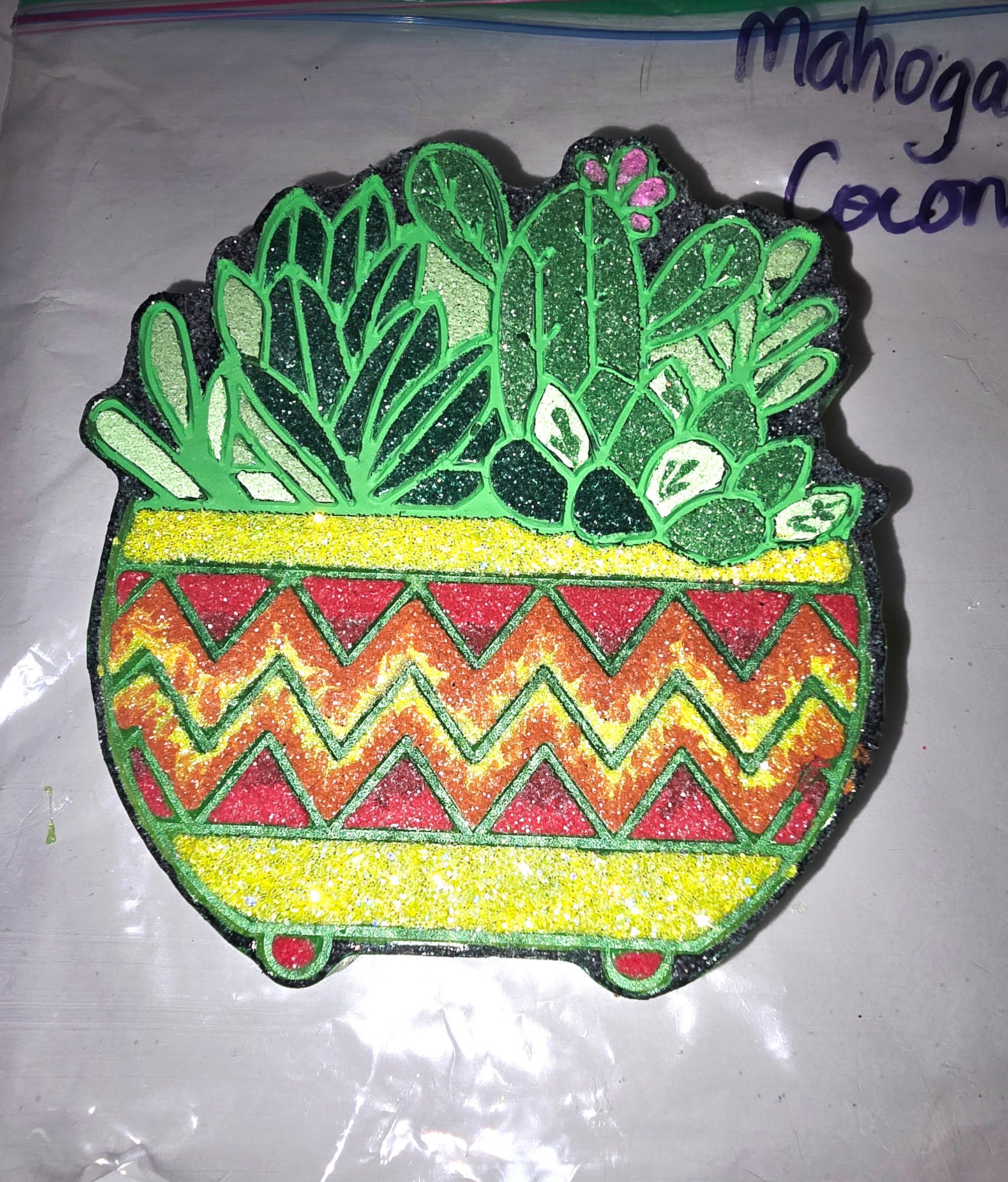 Succulent Aztec pot freshie