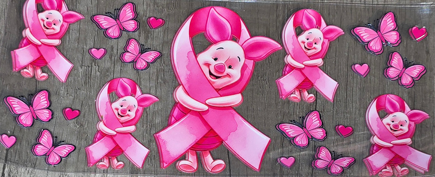 Breast cancer pooh and friends 16 oz uvdtf wraps