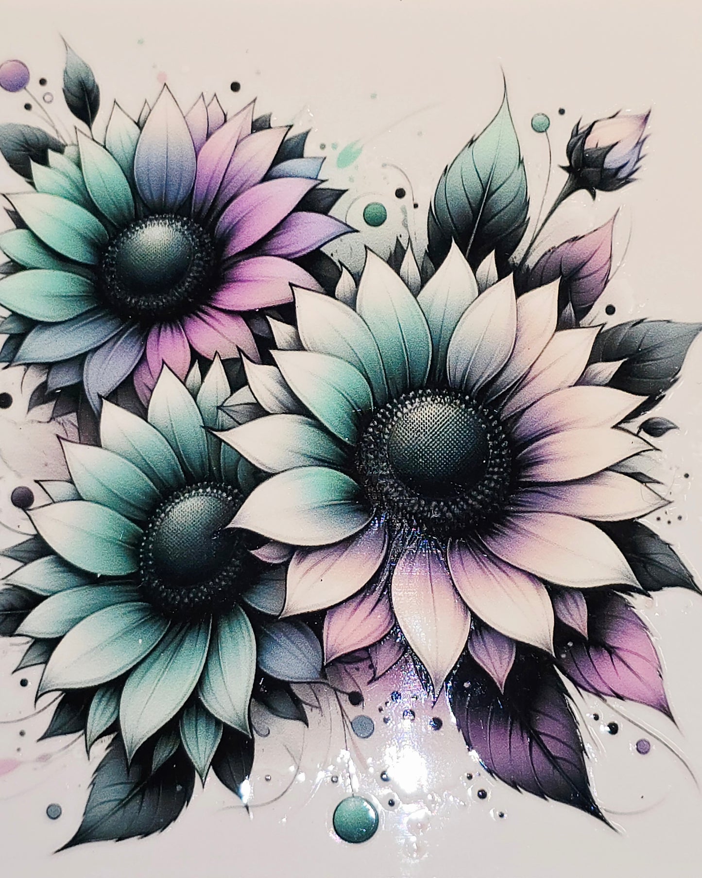 M36, XL7 Pastel sunflowers uvdtf decals