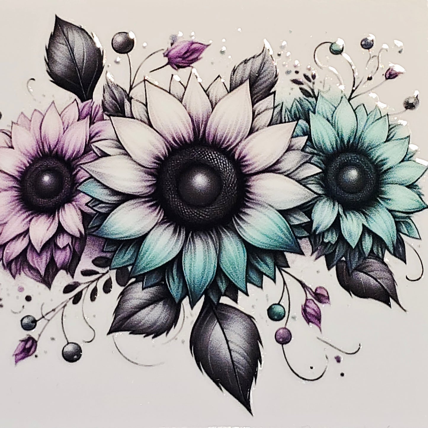 M36, XL7 Pastel sunflowers uvdtf decals