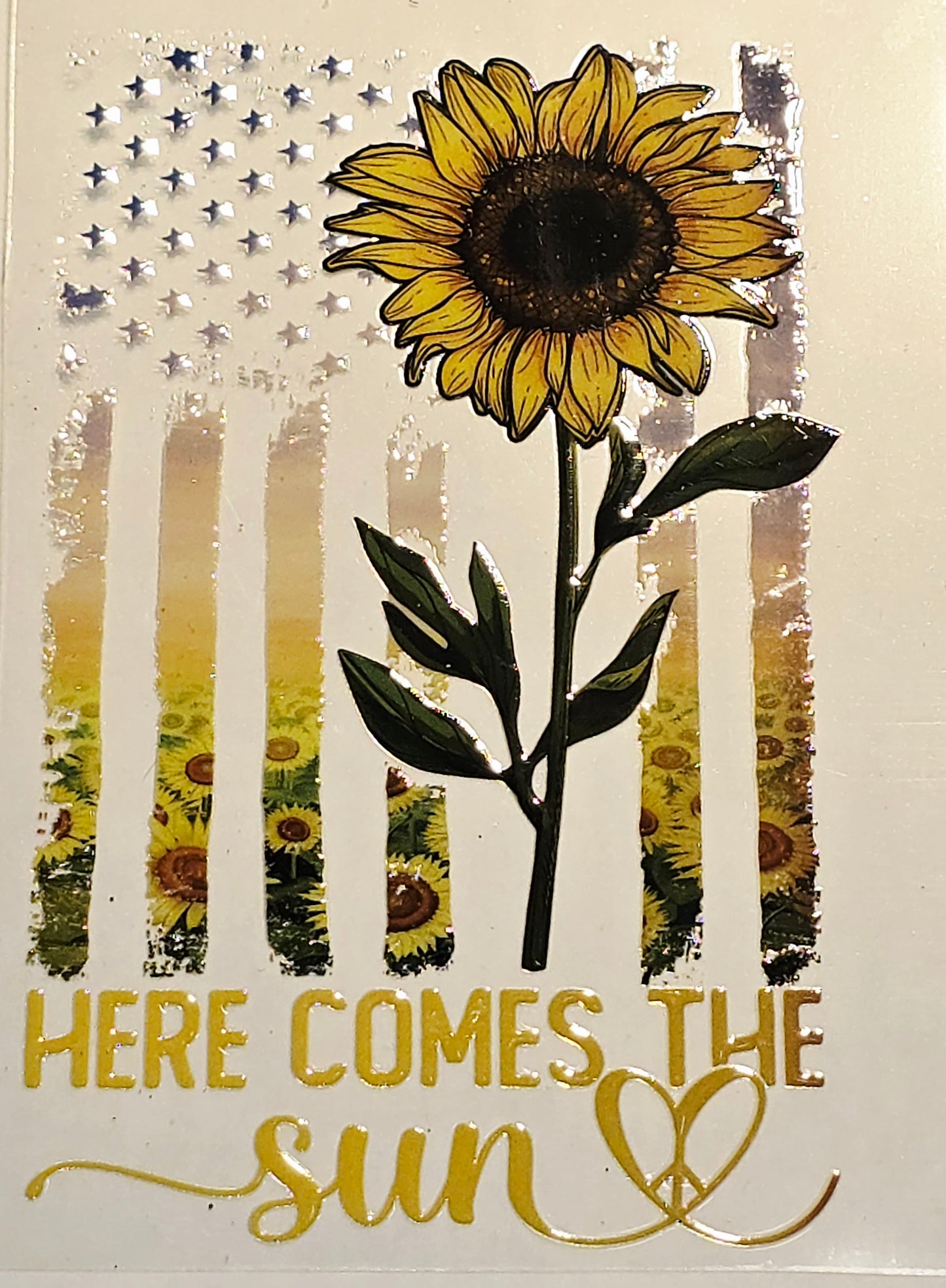XL17 here comes the sun uvdtf decal