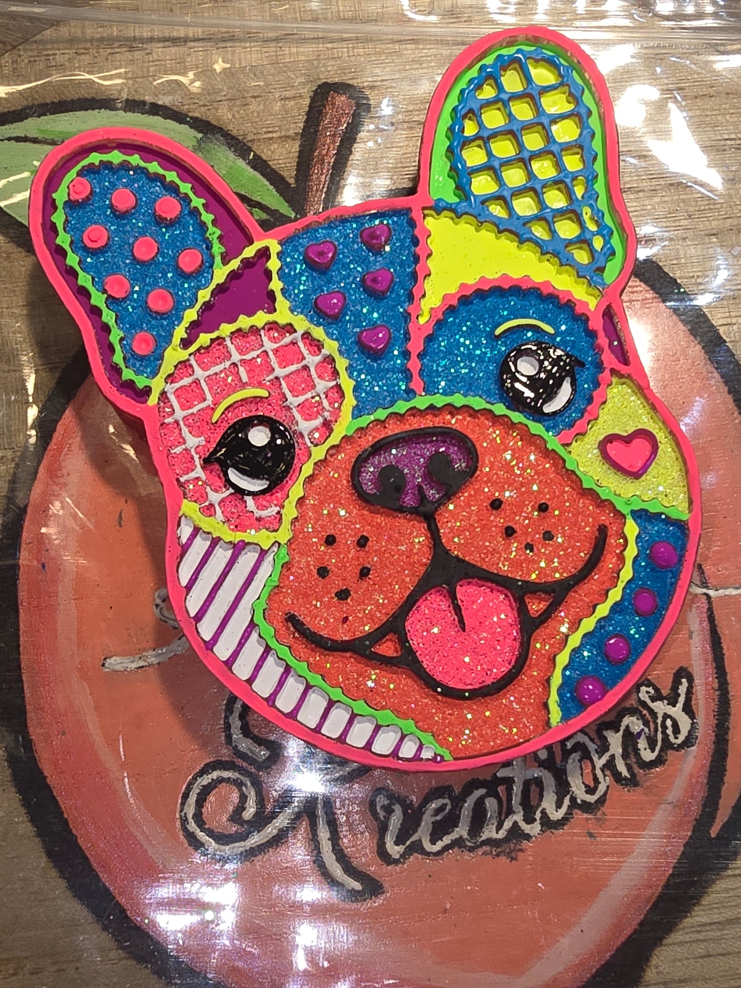 Frenchie bulldog patchwork freshie