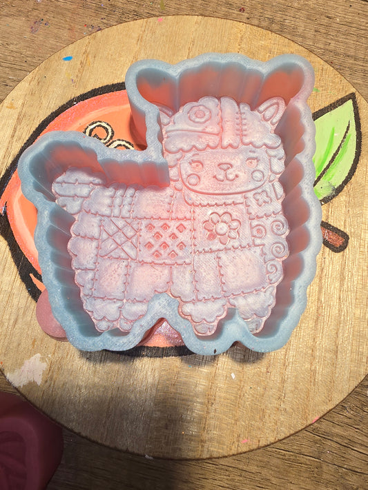 Patchwork Llama freshie mold