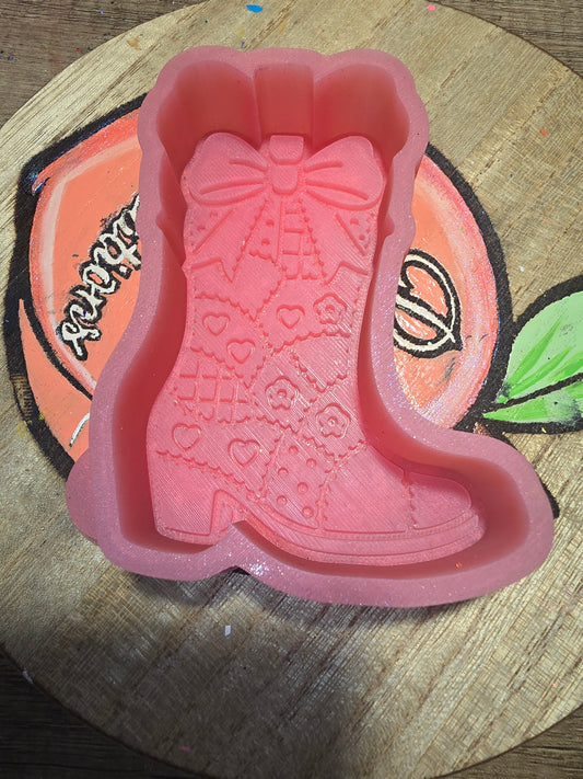 Patchwork cowboy boot freshie mold