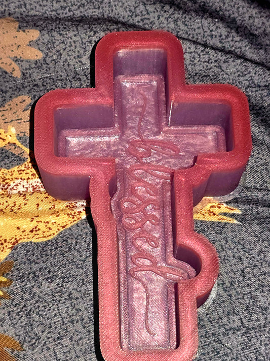 "Blessed" Cross mold