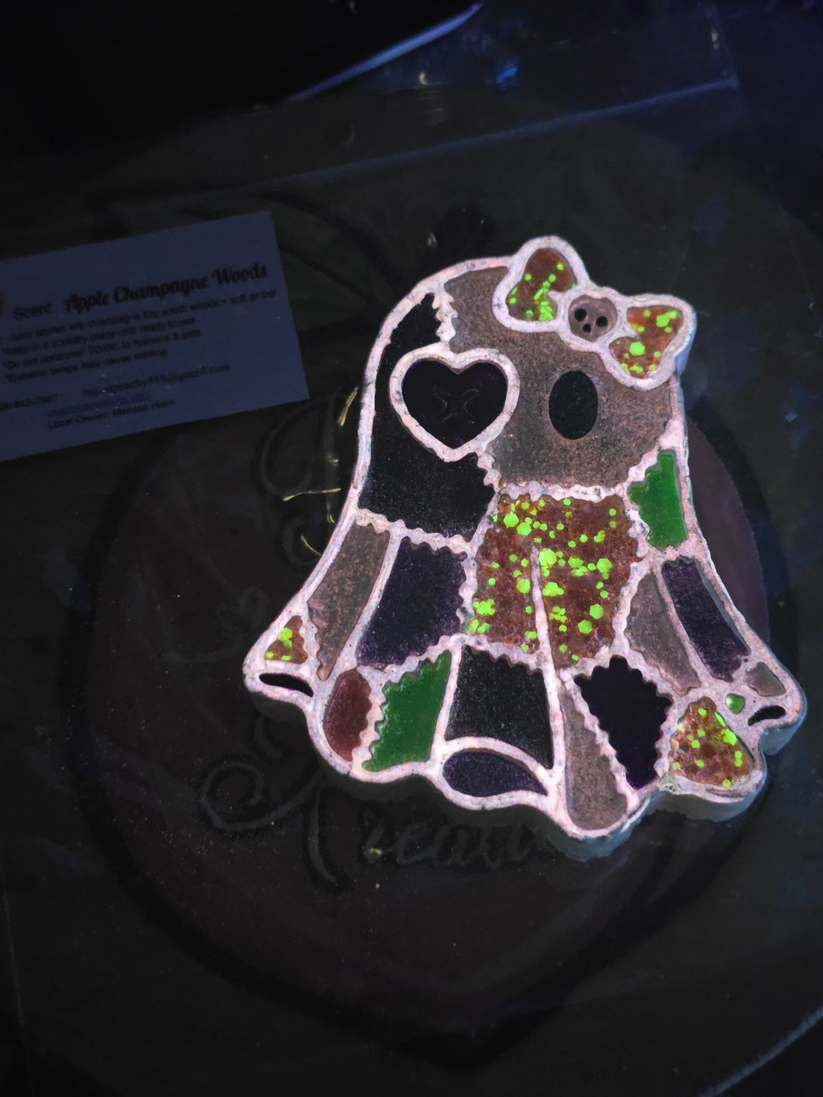 Patchwork ghostie car freshie