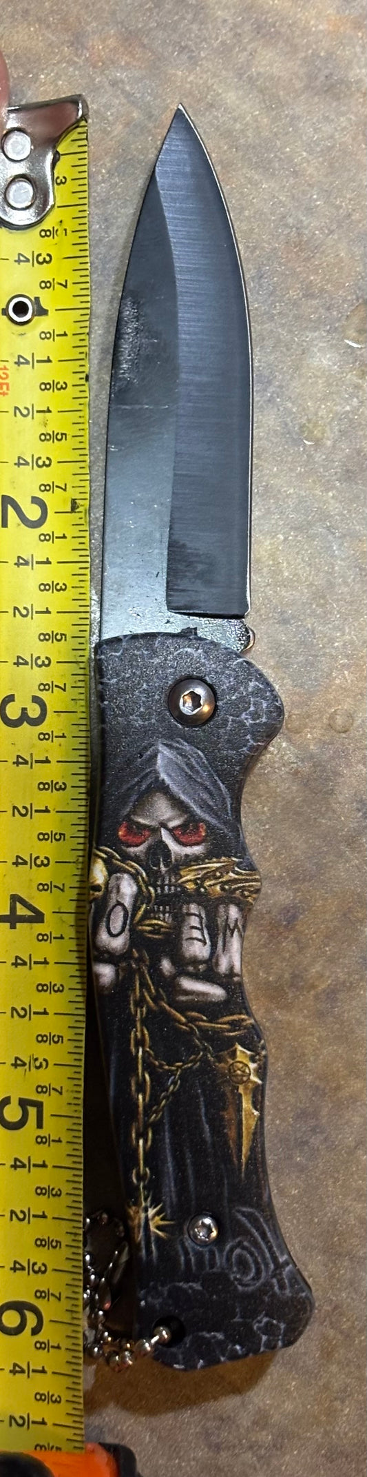 6in Gold Chain Reaper Locking Blade