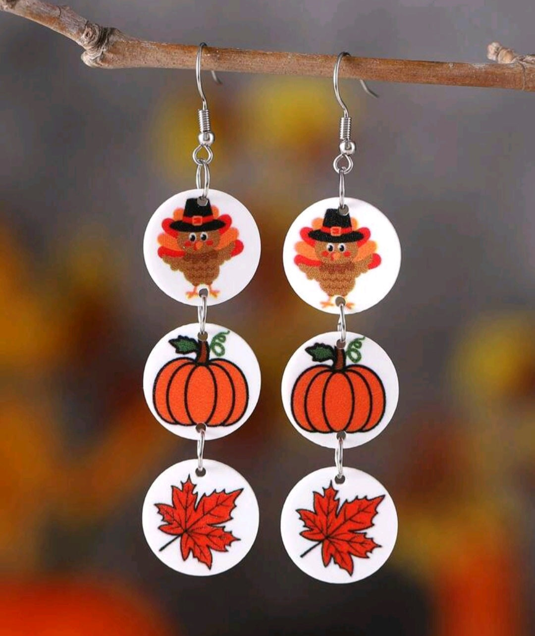 Thanksgiving pendant earrings