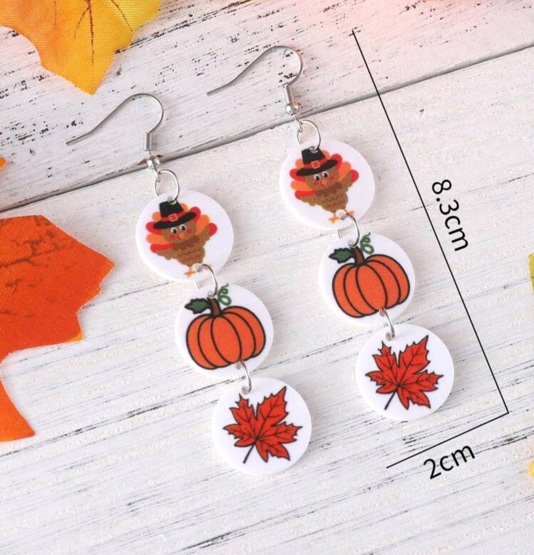 Thanksgiving pendant earrings