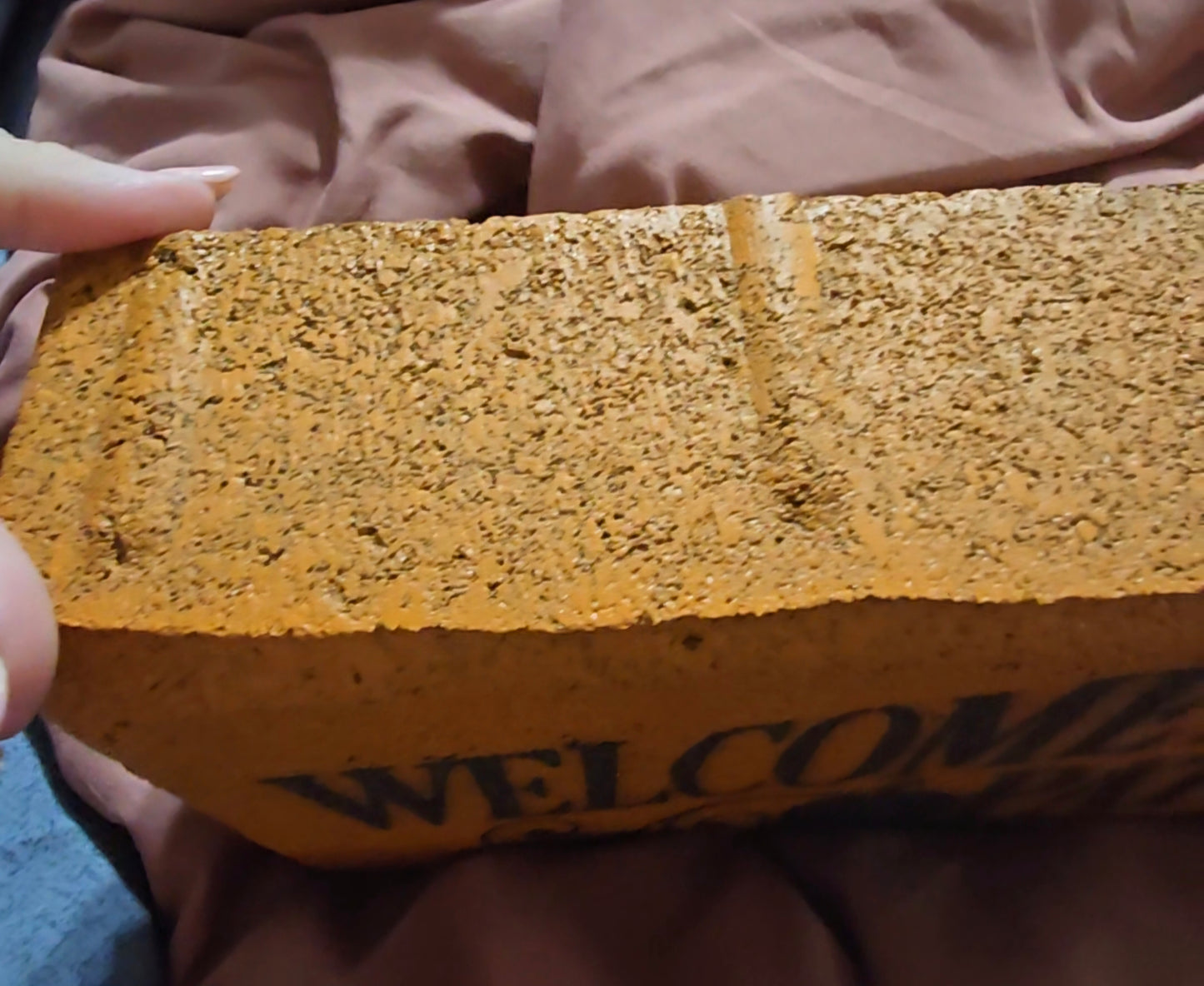 Laser engraved stone paver