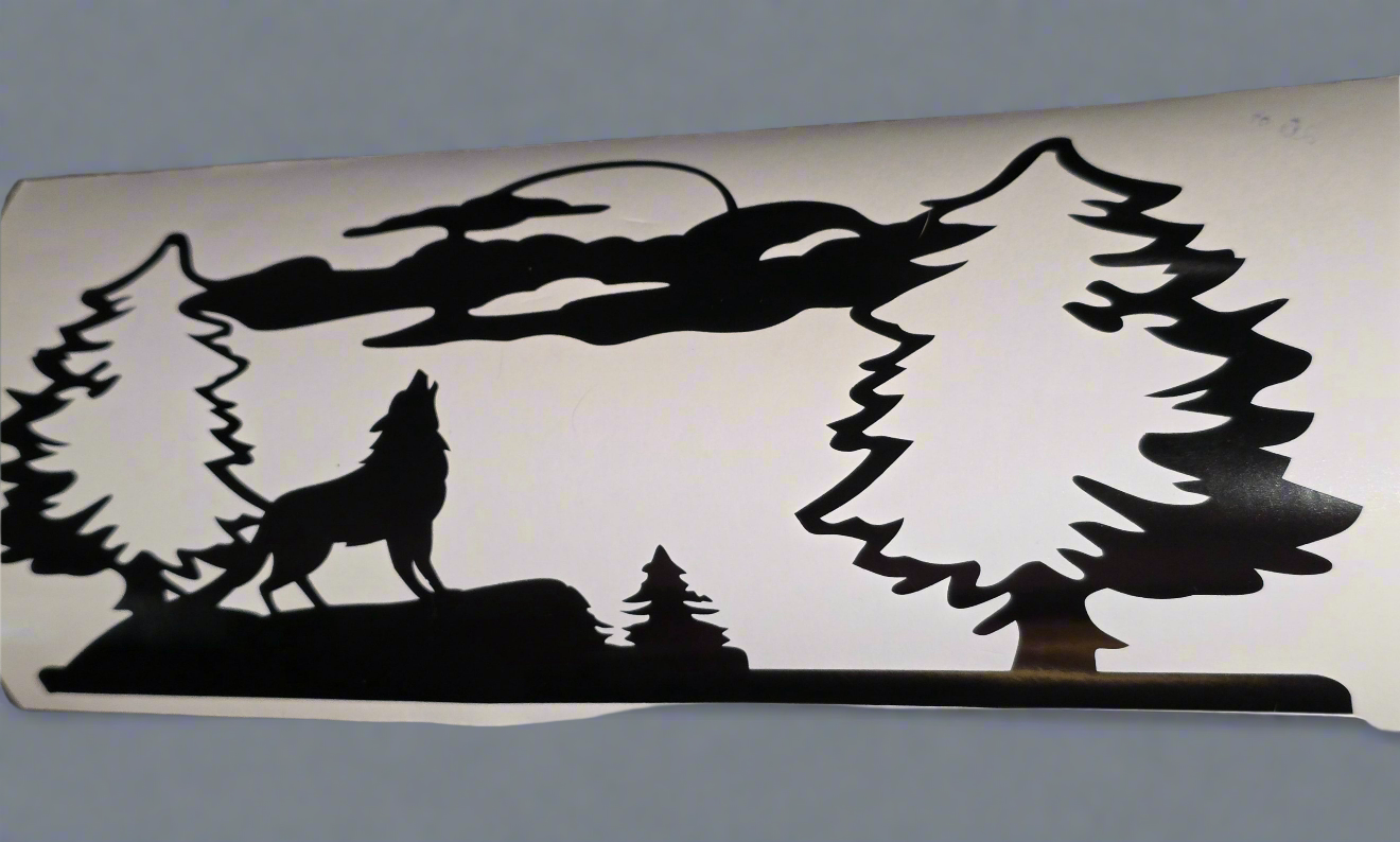 Wooded scenery vinyl cut outs for 20 oz tumblers