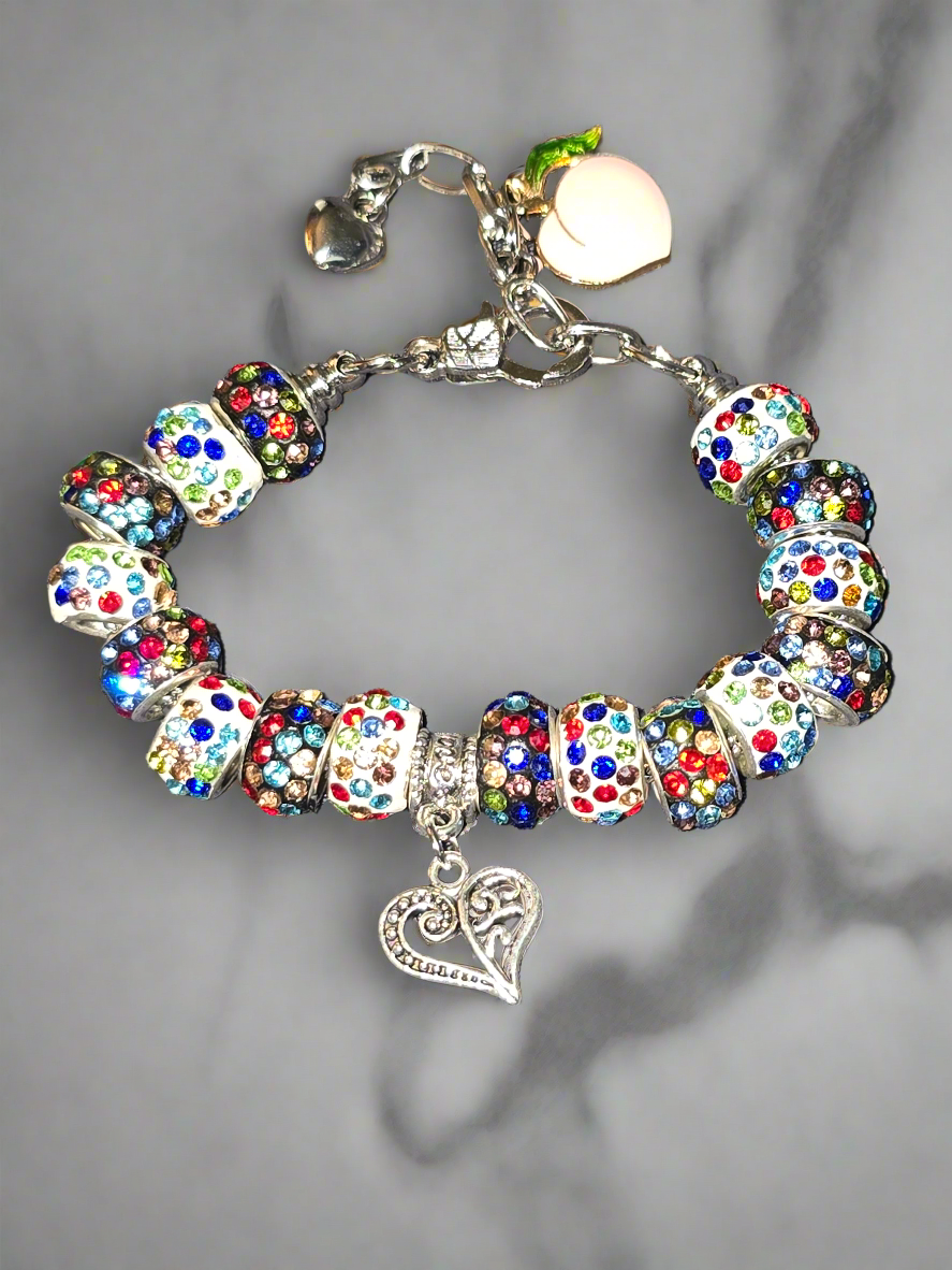 Multi-colored beaded bracelet
